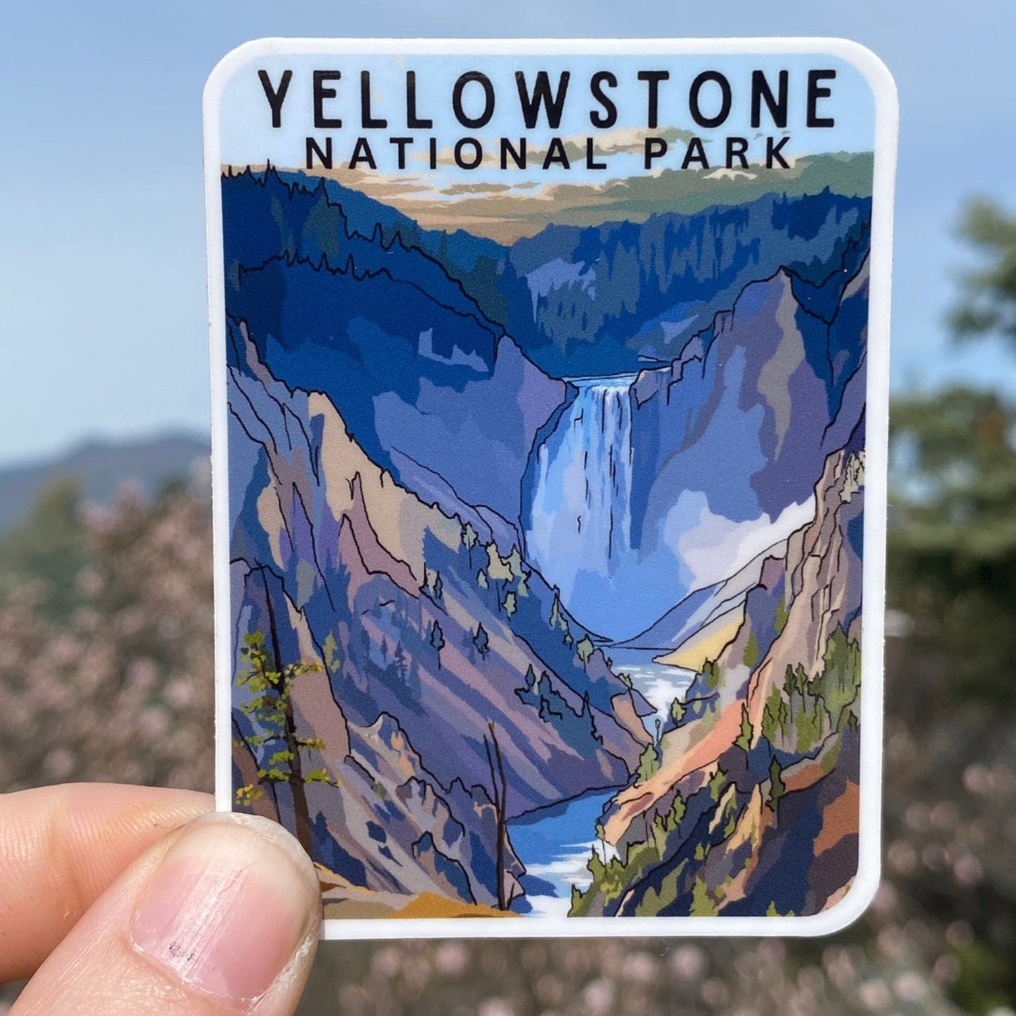 Yellowstone National Park Sticker | Yellowstone Falls