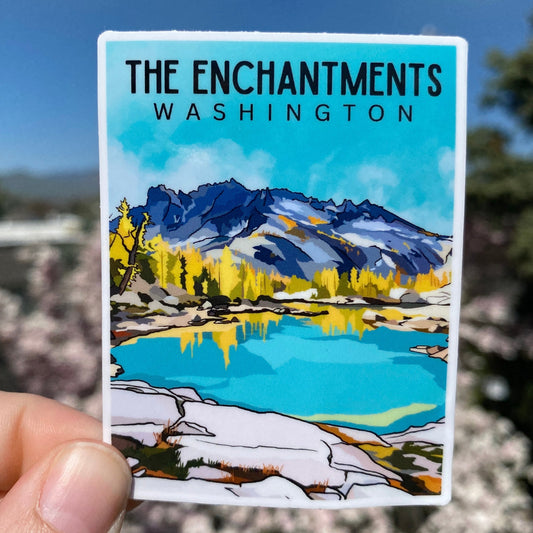 The Enchantments, Washington Sticker - Waterproof Outdoor Use, UV resistant Decal