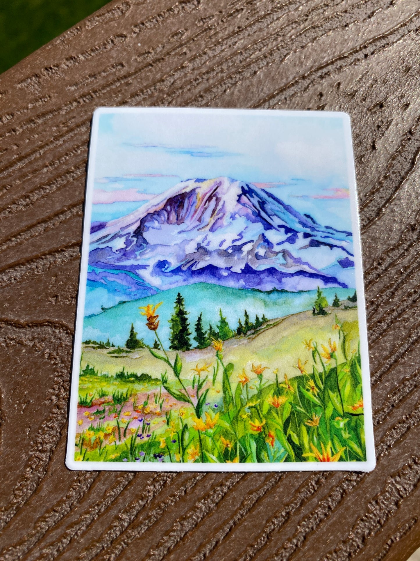 Mt. Rainier | Watercolor Sticker
