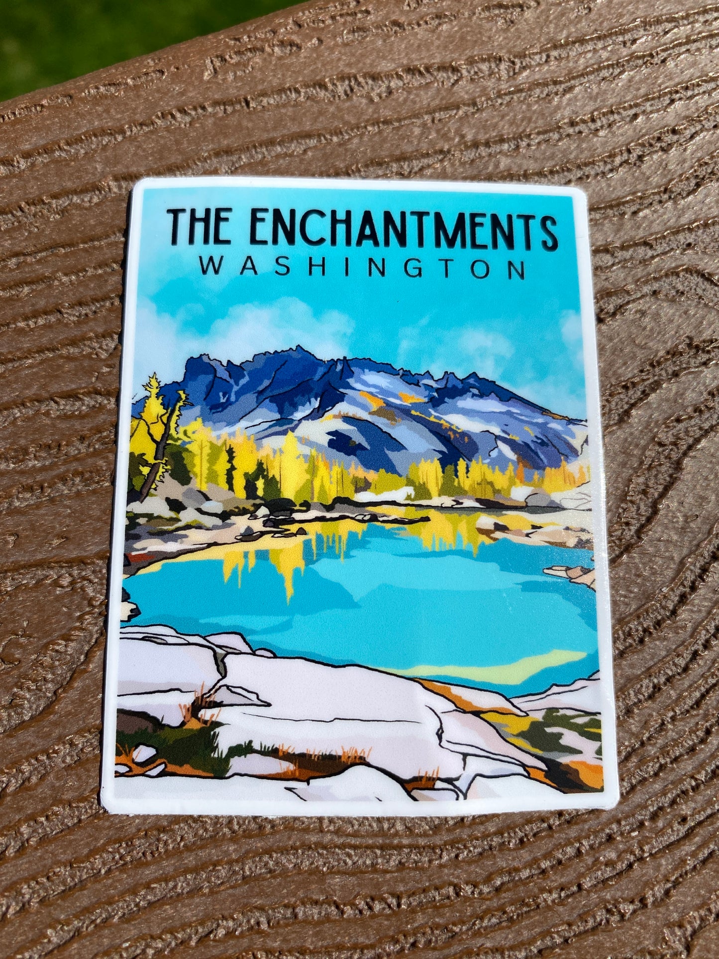 The Enchantments, Washington Sticker - Waterproof Outdoor Use, UV resistant Decal