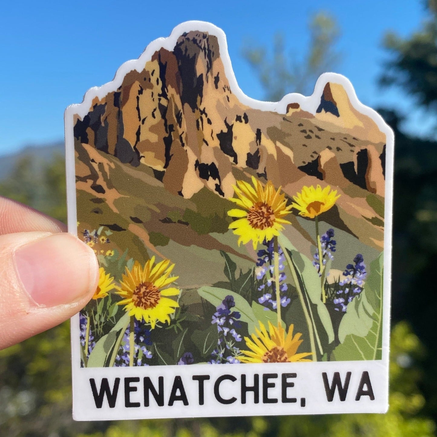 Wenatchee, Washington | Balsamroot Vinyl Decal Waterproof