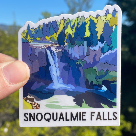 Snoqualmie Falls, Washington Vinyl Decal Waterproof