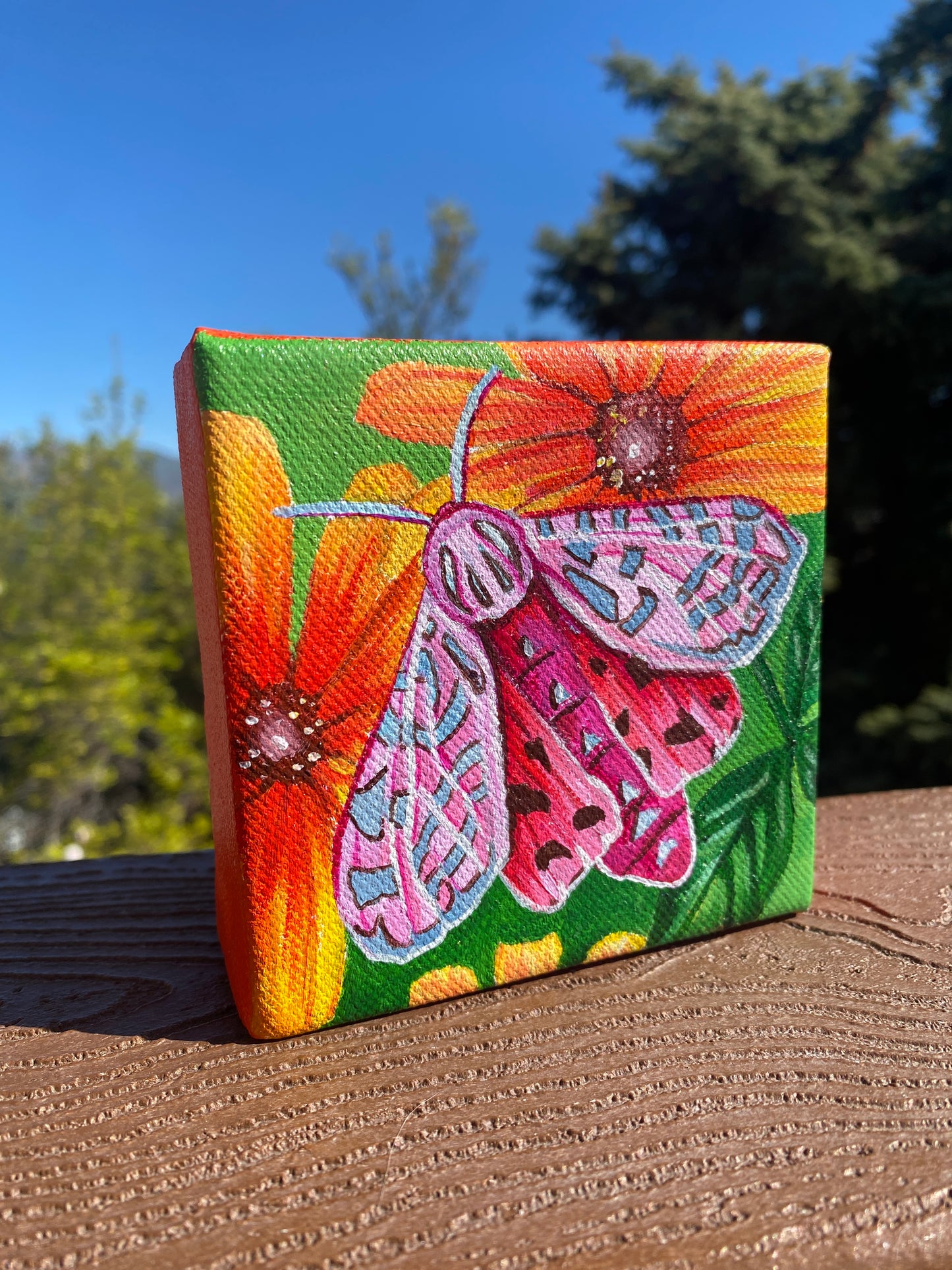 Painted Tiger Moth | Original Acrylic Painting
