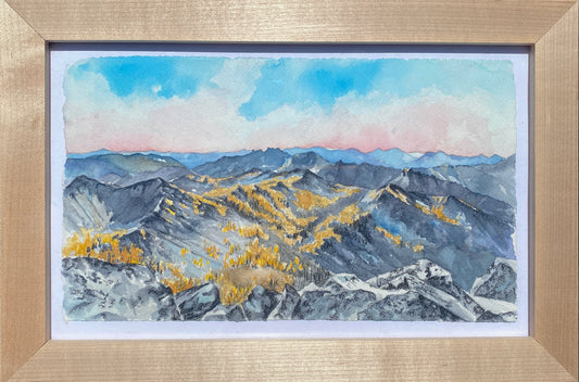 View from Courtney Peak | Original Watercolor Painting - Emma H. Baldwin
