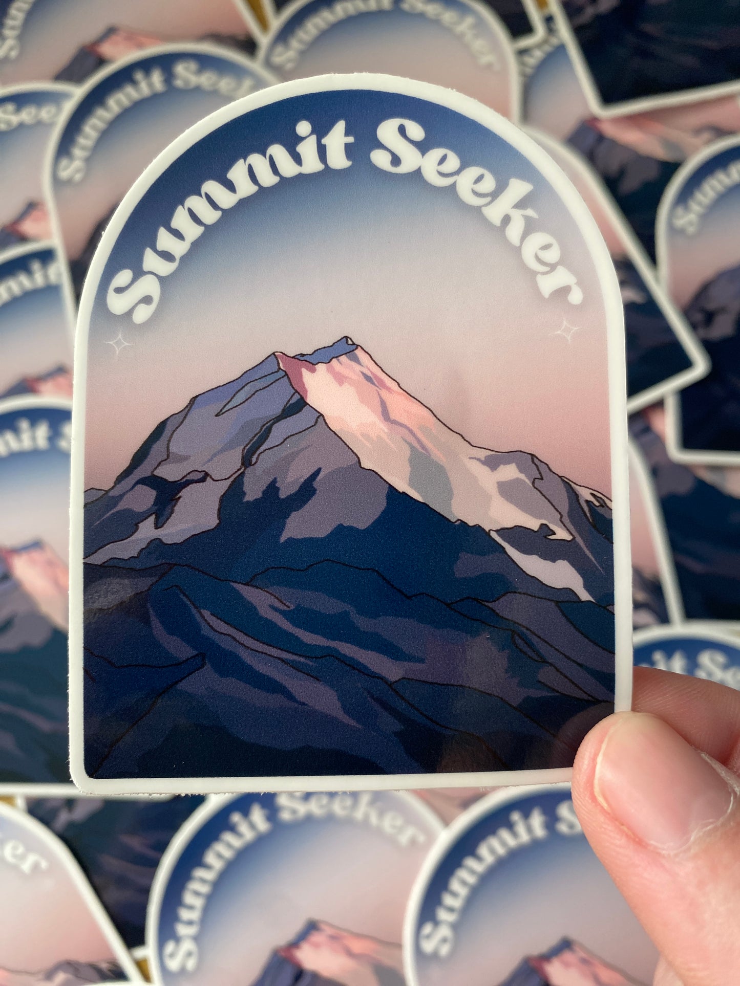 Summit Seeker 2x3" Mountain Sticker for Hikers, Climbers, and Explorers