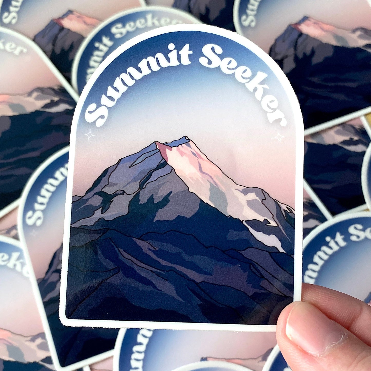 Summit Seeker 2x3" Mountain Sticker for Hikers, Climbers, and Explorers