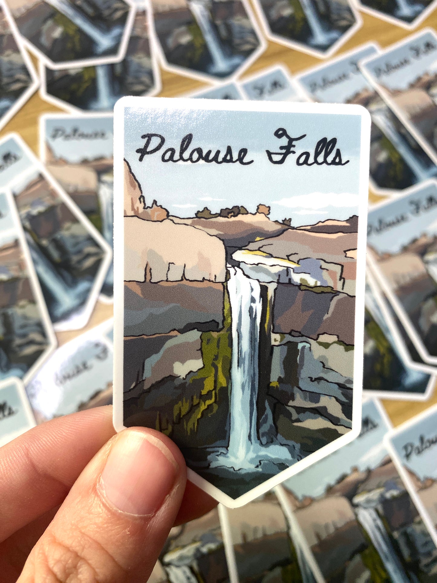 Palouse Falls, Washington Sticker | Vinyl Decal Pacific Northwest Waterfalls