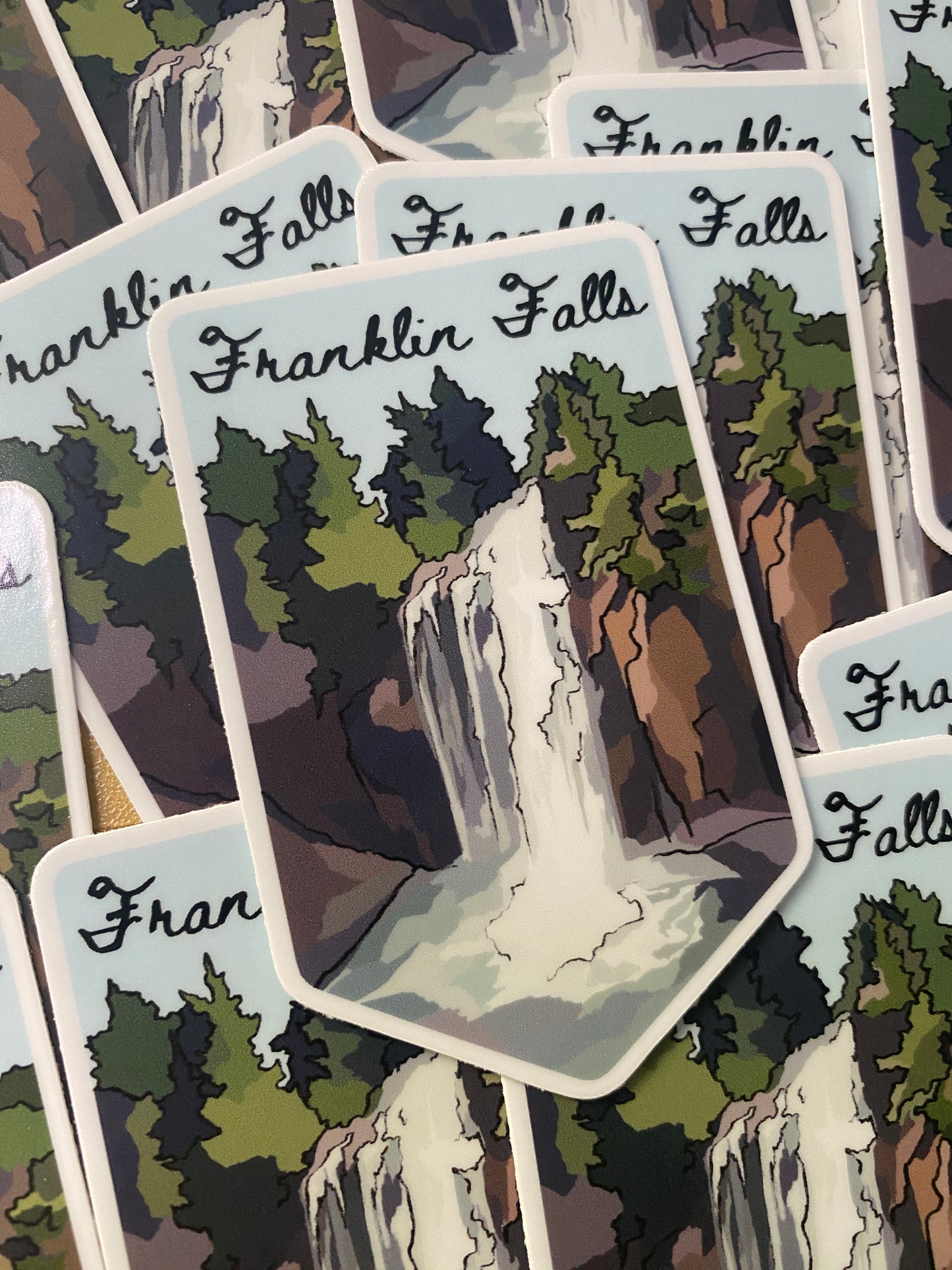 Franklin Falls, Washington Sticker - Pacific Northwest Sticker