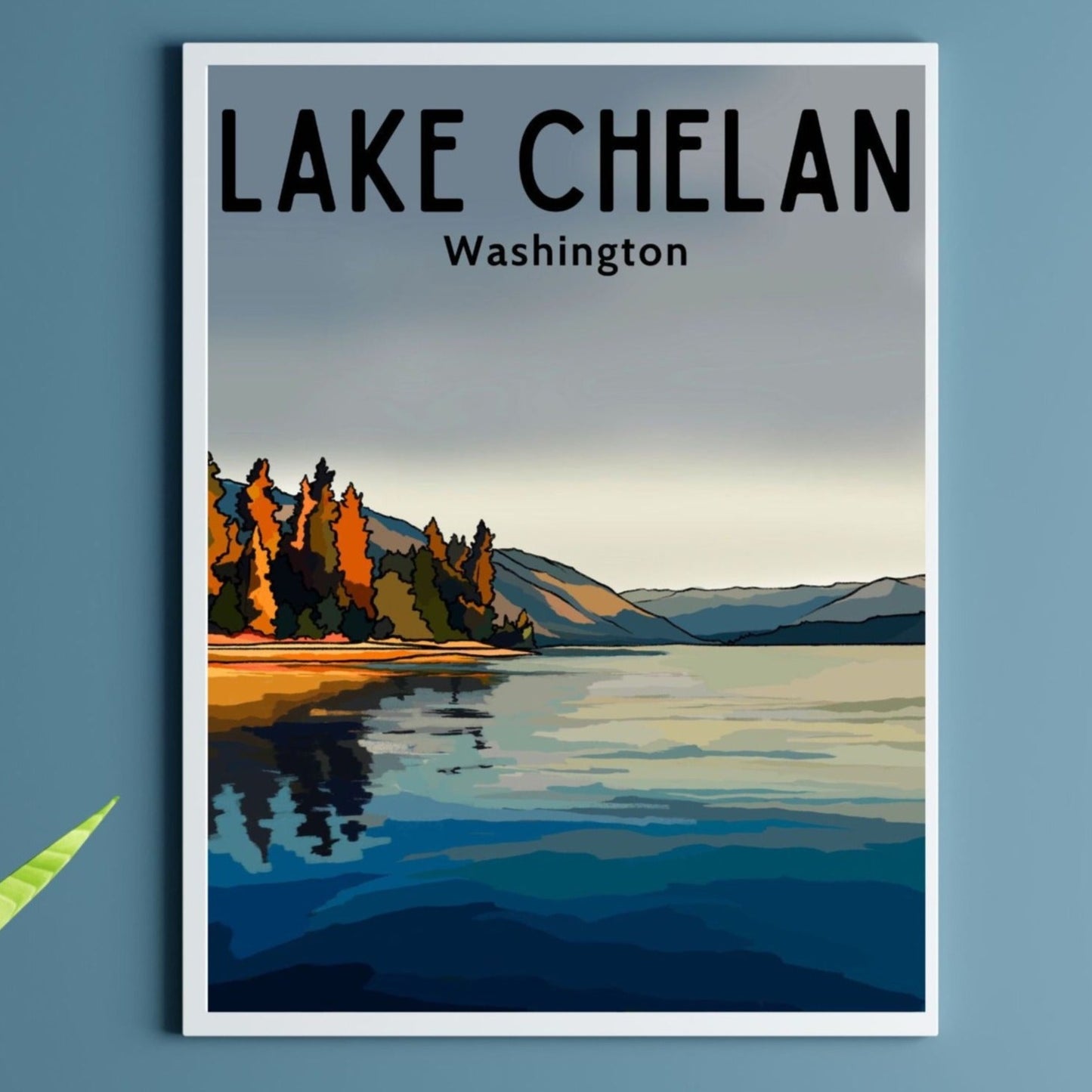 Lake Chelan, Washington | Travel Poster Art Print - Wild Life Design Co.