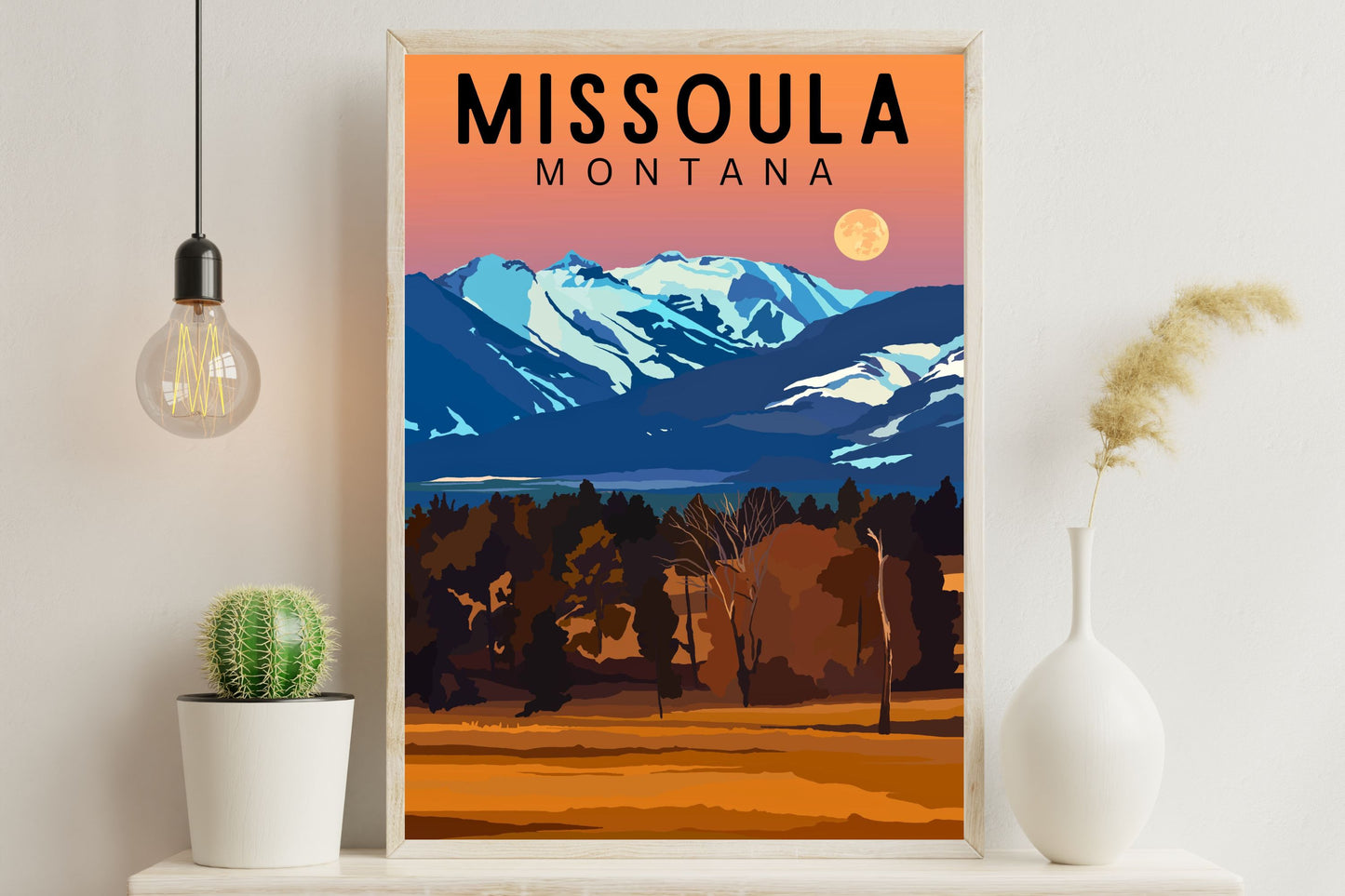 Missoula, Montana | Travel Poster Art Print - Wild Life Design Co.