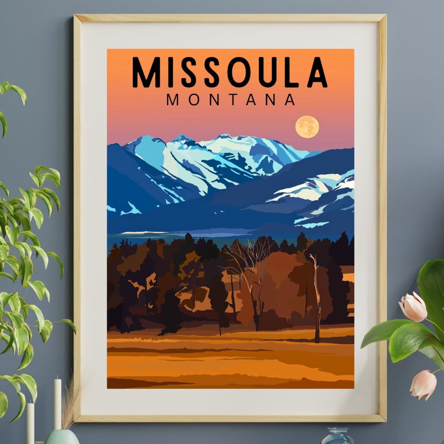 Missoula, Montana | Travel Poster Art Print - Wild Life Design Co.