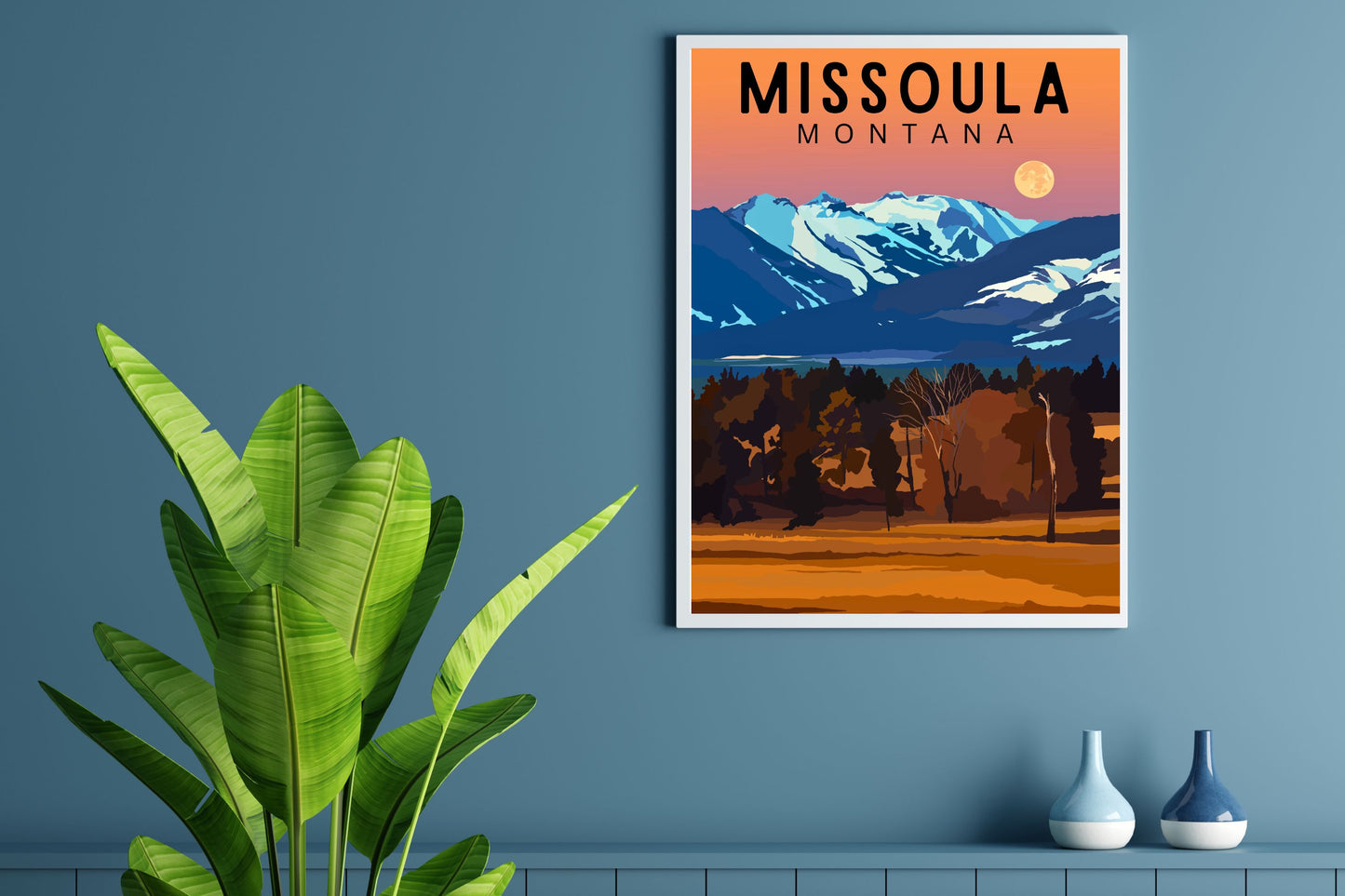 Missoula, Montana | Travel Poster Art Print - Wild Life Design Co.