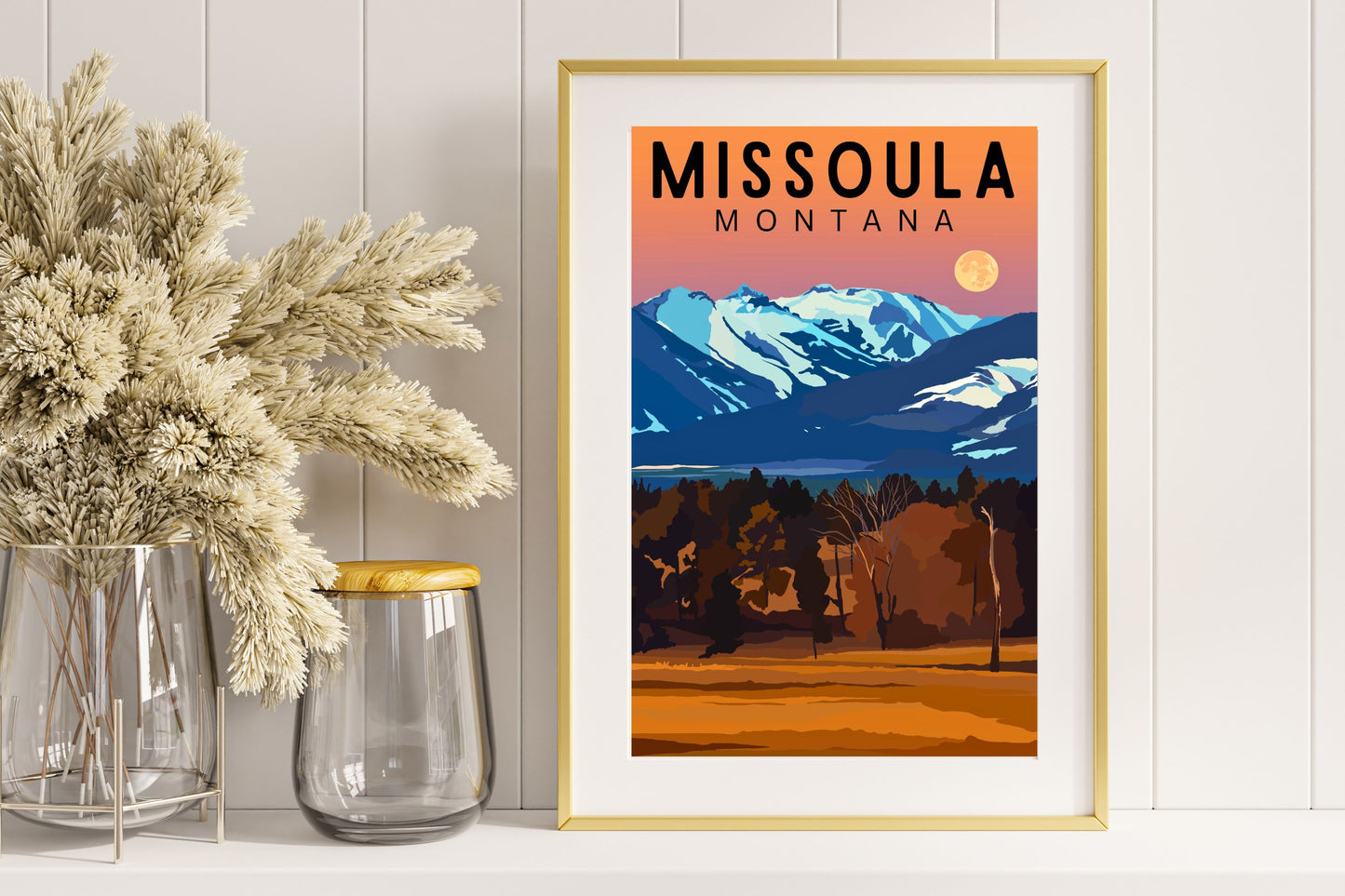Missoula, Montana | Travel Poster Art Print - Wild Life Design Co.