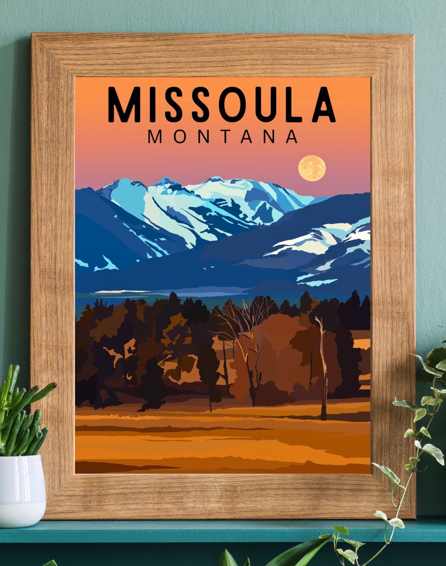 Missoula, Montana | Travel Poster Art Print - Wild Life Design Co.