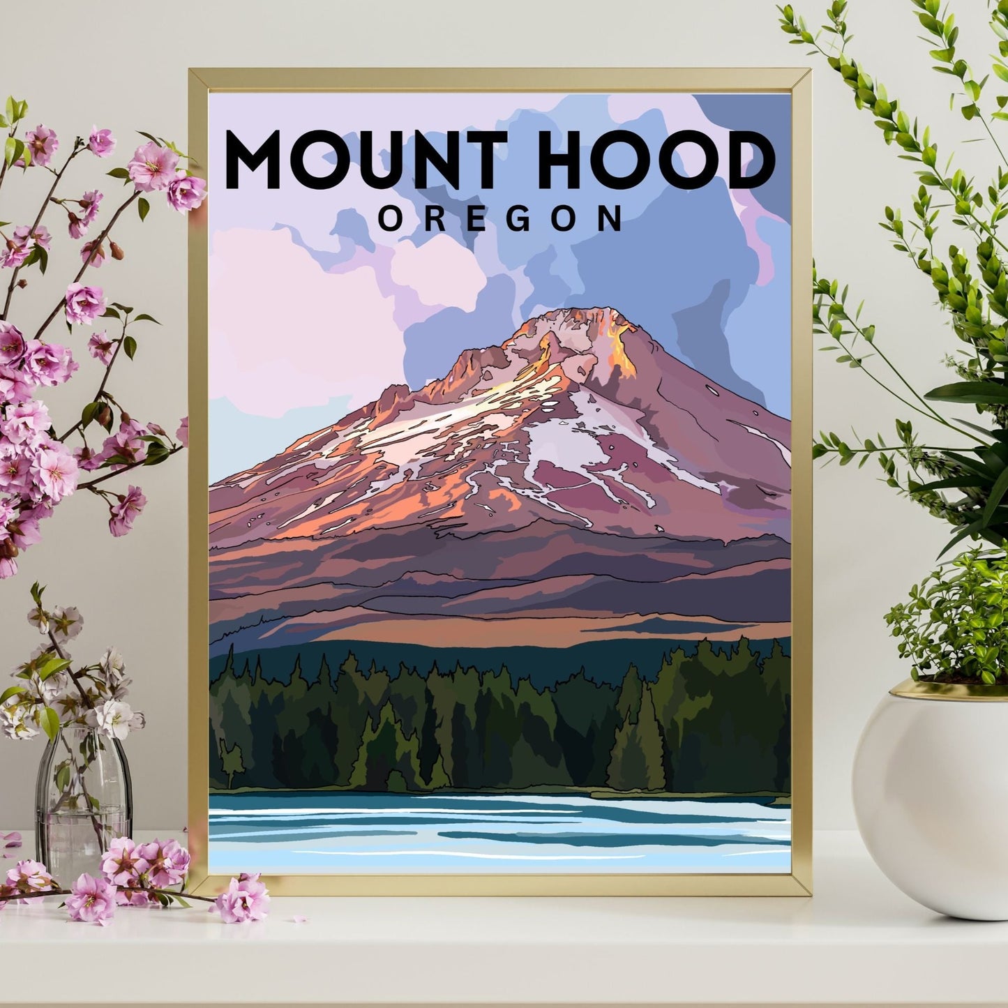 Mt. Hood, Oregon | Travel Poster Art Print - Wild Life Design Co.