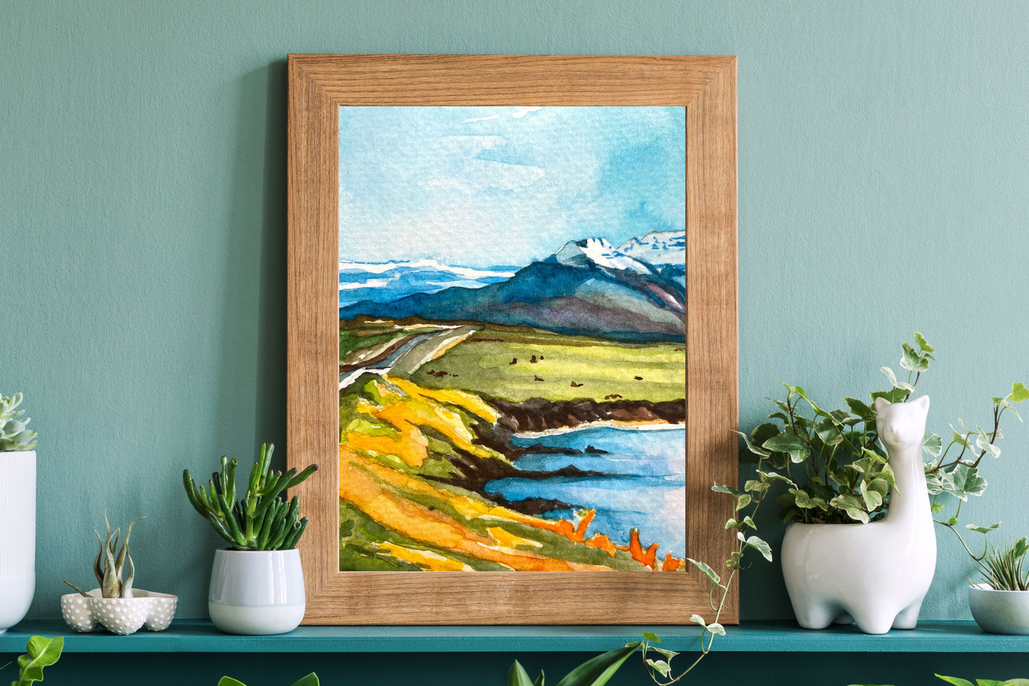 The Mountains and The Sea | Watercolor Print