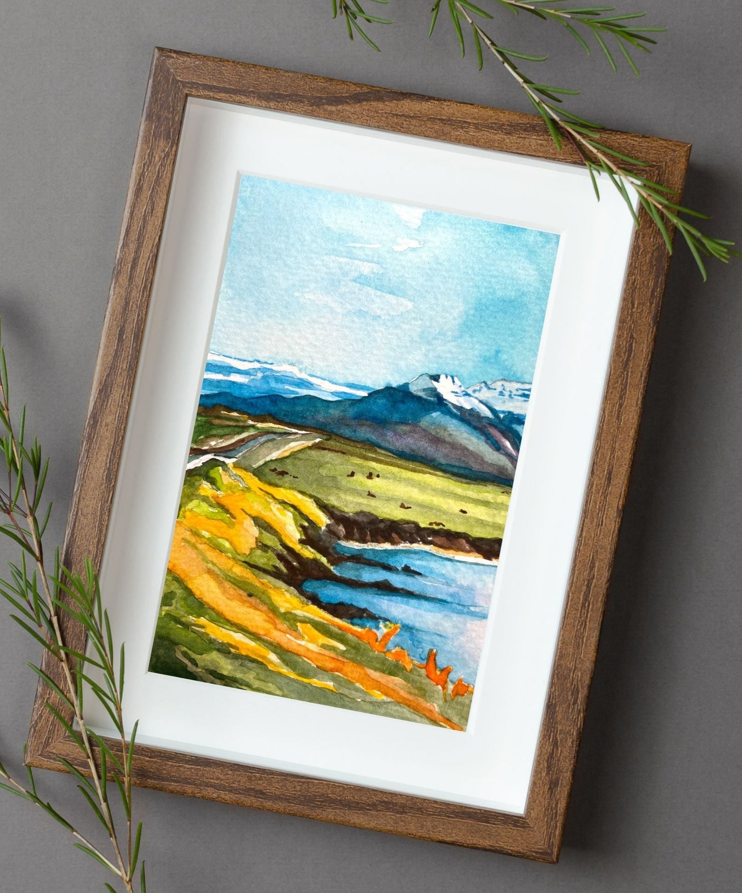 The Mountains and The Sea | Watercolor Print