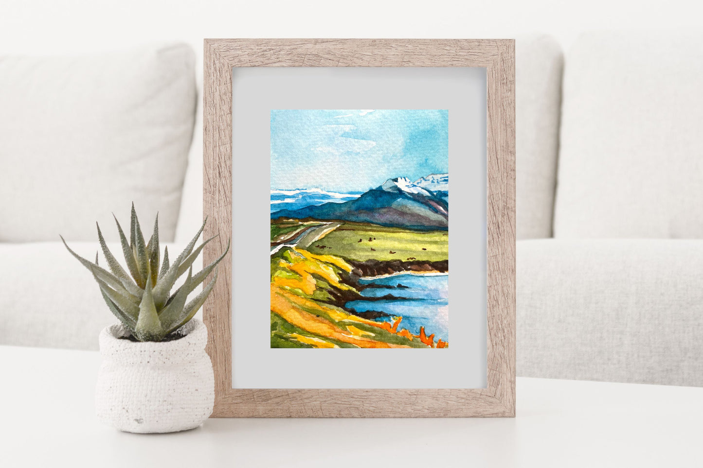 The Mountains and The Sea | Watercolor Print