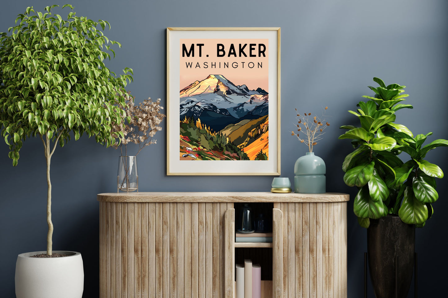 Mt. Baker, Washington | Travel Poster Art Print - Wild Life Design Co.