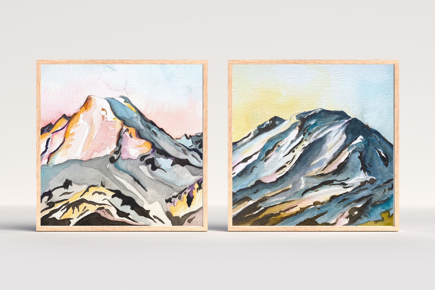 Mt Baker and Mt. Adams Washington Poster