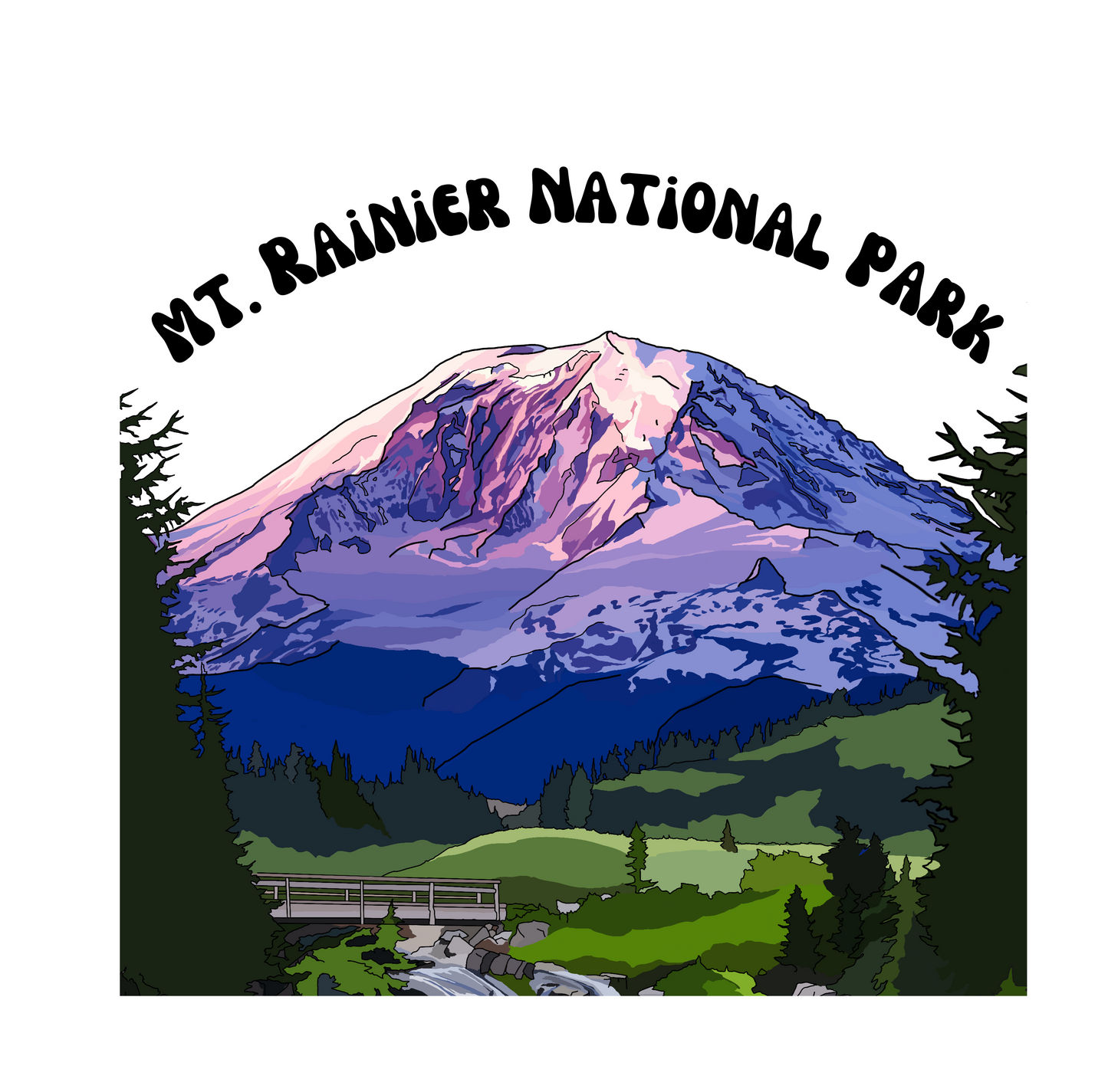 Mount Rainier National Park Sticker | Pacific Northwest, Washington Vinyl Decal