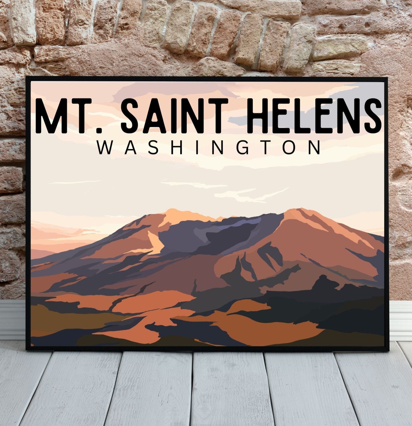 Mt. Saint Helens, Washington | Travel Poster Art Print - Wild Life Design Co.