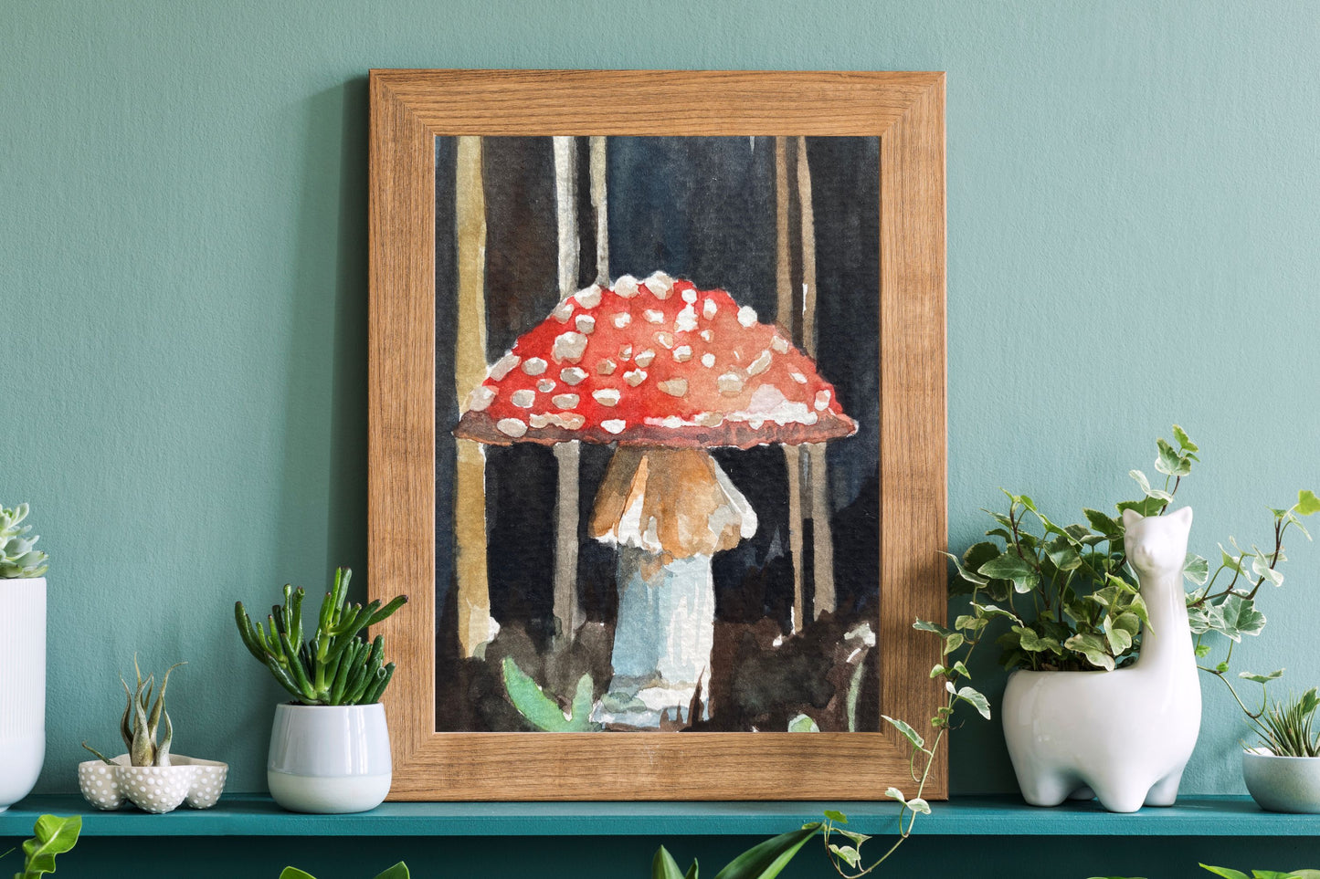 Mushroom at Night | Watercolor Print
