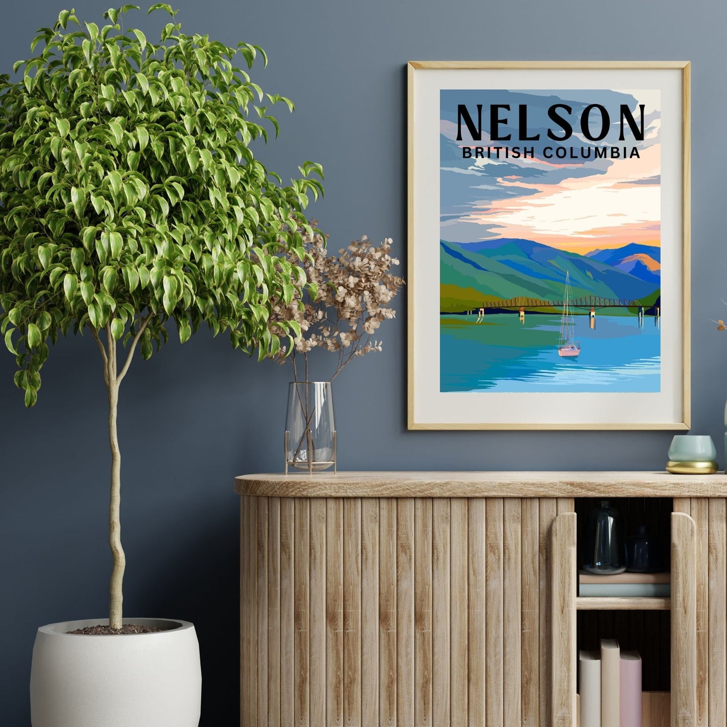 Nelson, British Columbia | Travel Poster Art Print - Wild Life Design Co.