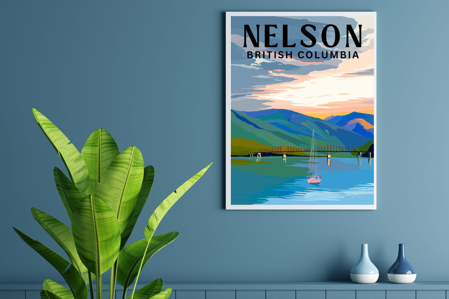 Nelson, British Columbia | Travel Poster Art Print - Wild Life Design Co.