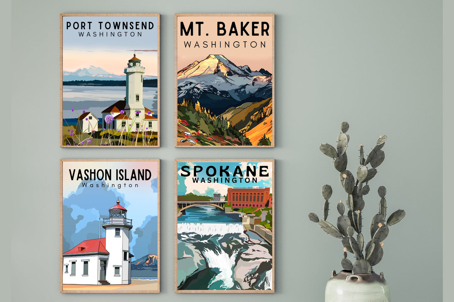 Port Townsend, Washington | Travel Poster Art Print - Wild Life Design Co.