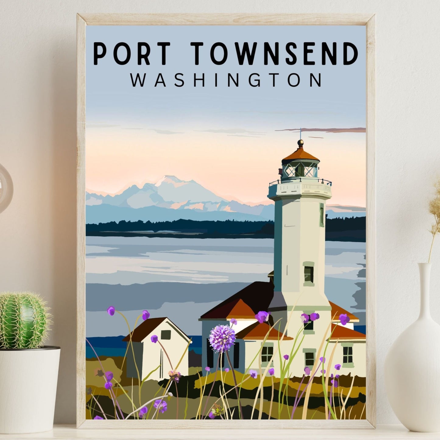 Port Townsend, Washington | Travel Poster Art Print - Wild Life Design Co.