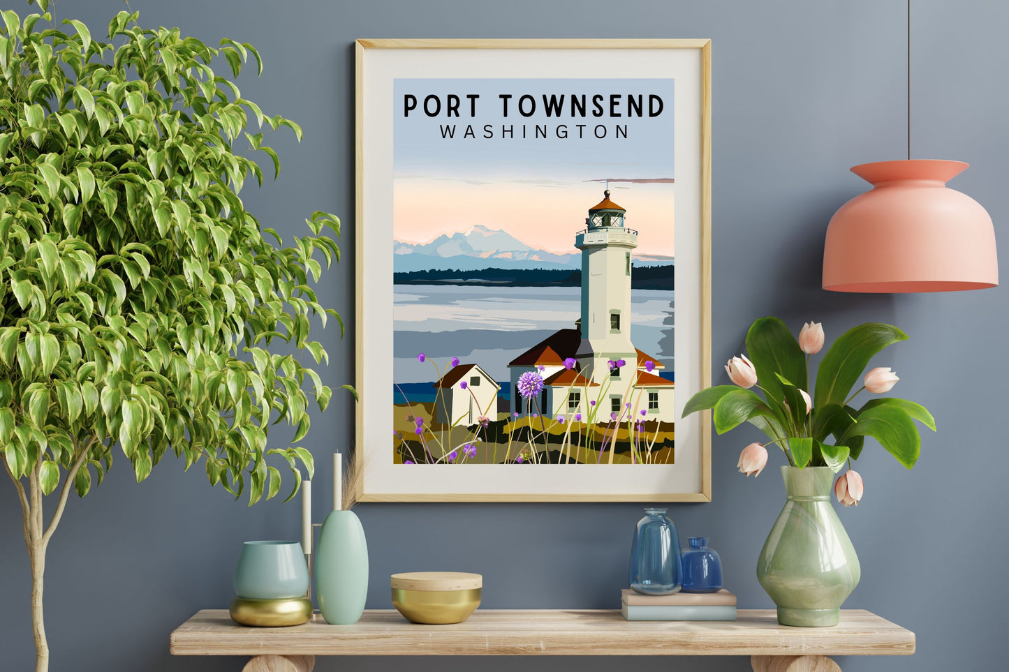 Port Townsend, Washington | Travel Poster Art Print - Wild Life Design Co.