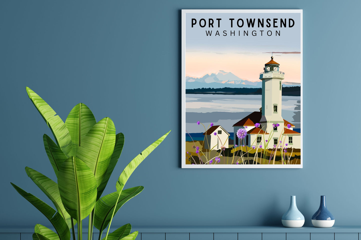 Port Townsend, Washington | Travel Poster Art Print - Wild Life Design Co.
