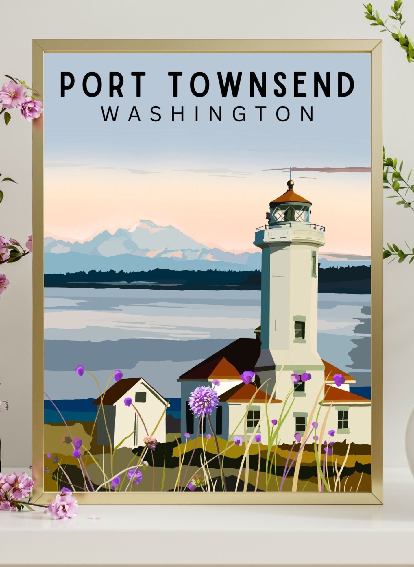 Port Townsend, Washington | Travel Poster Art Print - Wild Life Design Co.