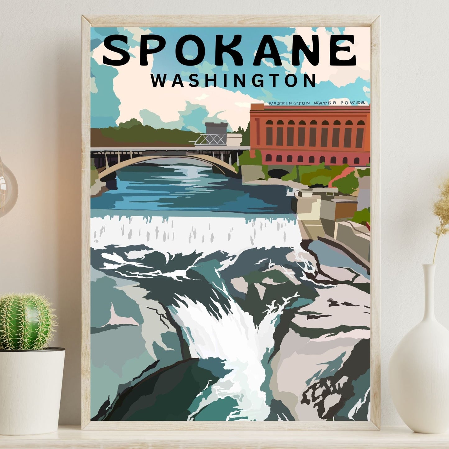 Spokane, Washington | Travel Poster Art Print - Wild Life Design Co.