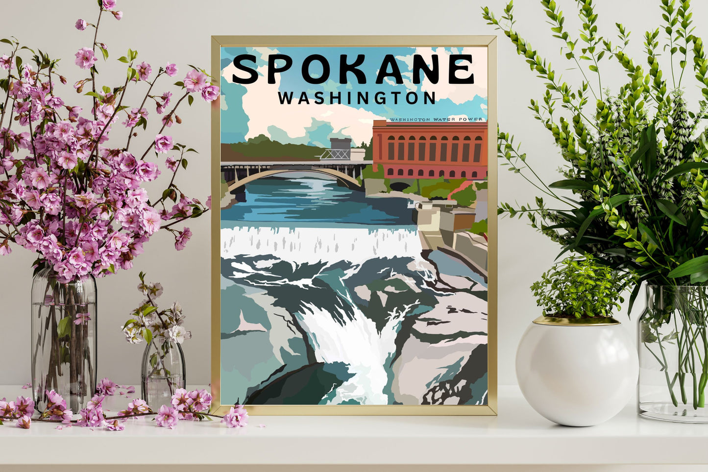 Spokane, Washington | Travel Poster Art Print - Wild Life Design Co.