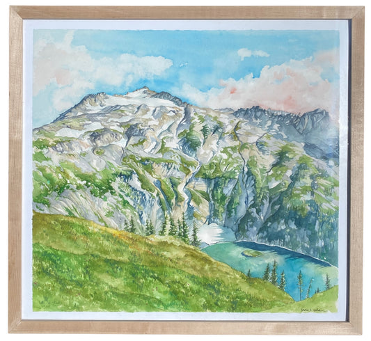 Looking Up at Sahale | Original Watercolor Painting