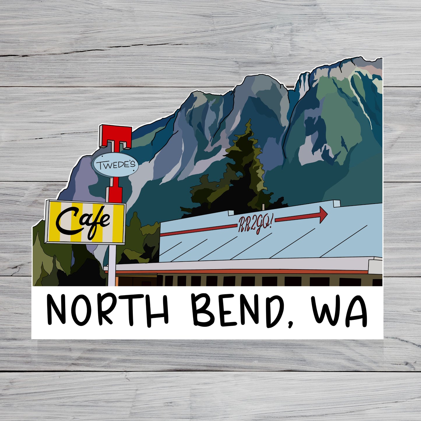 North Bend, Washington Sticker | Mt. Si and Little Si Vinyl Decal