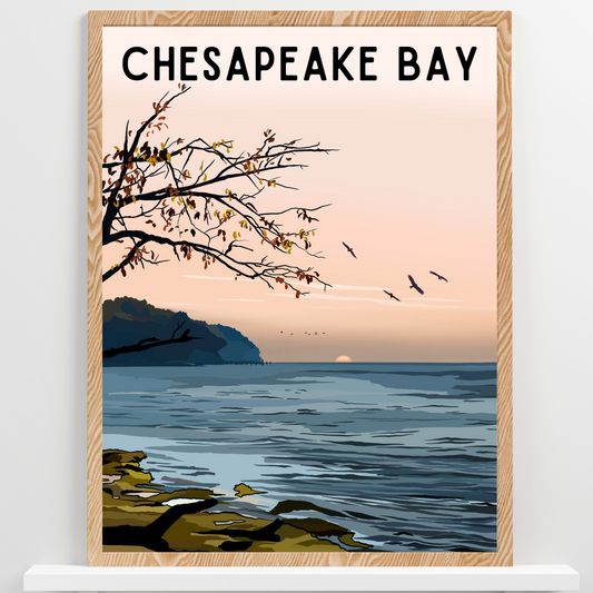 Chesapeake Bay | Travel Poster Art Print - Wild Life Design Co.