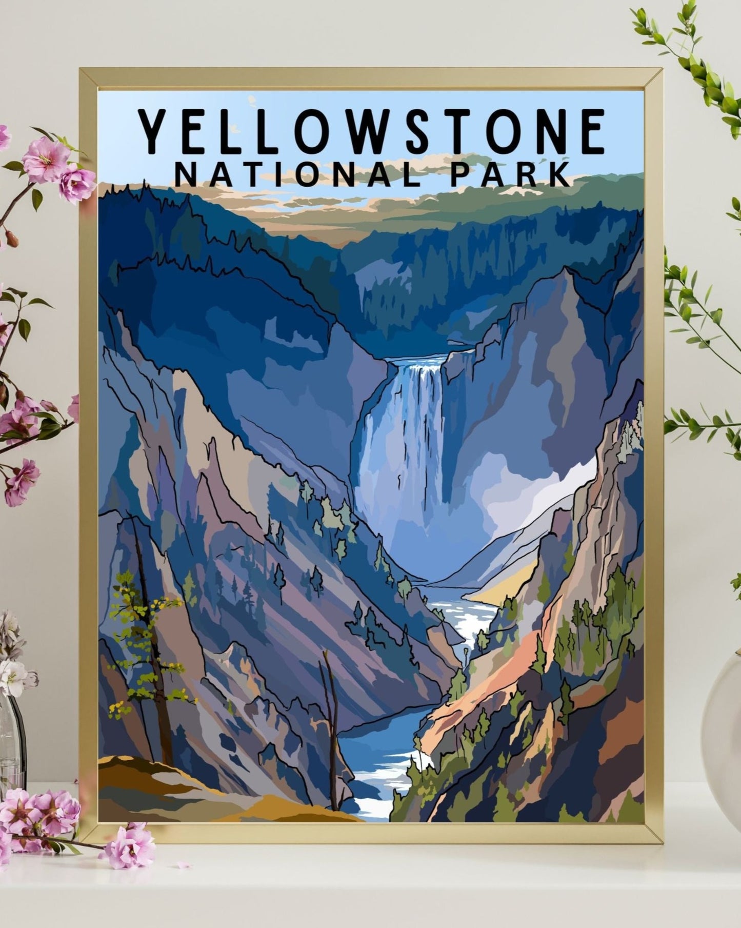 Yellowstone National Park | Travel Poster Art Print - Wild Life Design Co.