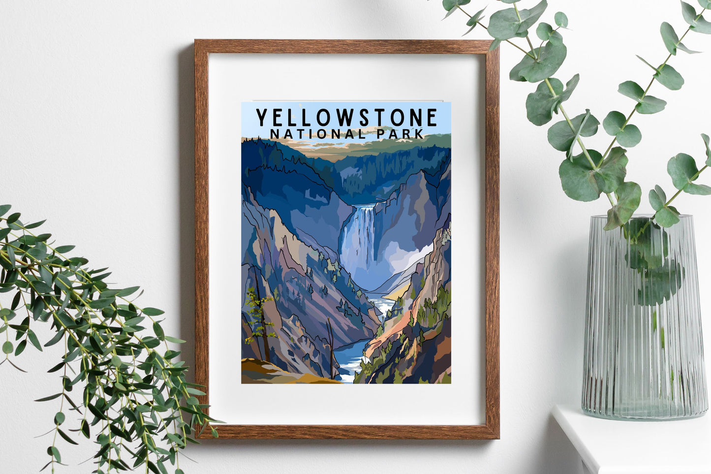 Yellowstone National Park | Travel Poster Art Print - Wild Life Design Co.