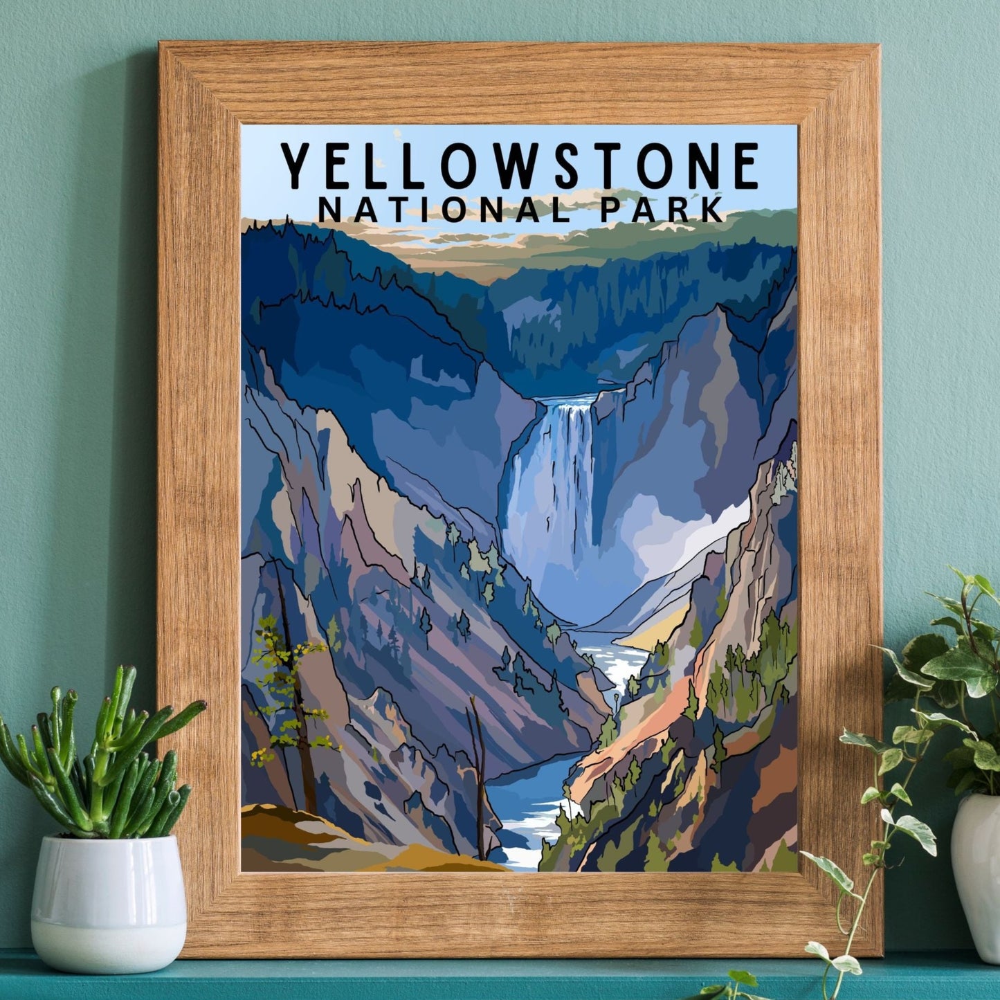 Yellowstone National Park | Travel Poster Art Print - Wild Life Design Co.