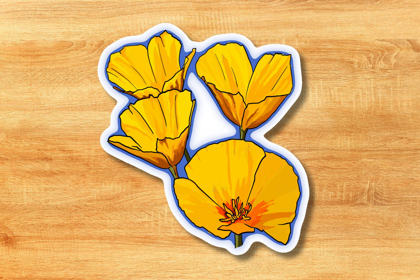 California Poppy Wildflower Sticker