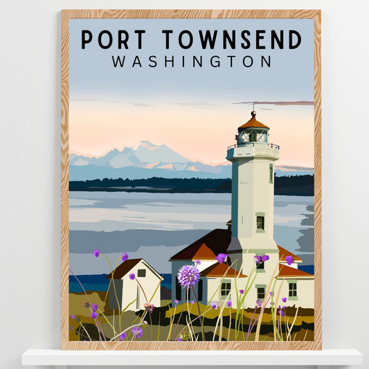 Port Townsend, Washington | Travel Poster Art Print - Wild Life Design Co.