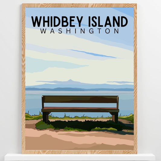 Whidbey Island, Washington | Travel Poster Art Print - Wild Life Design Co.