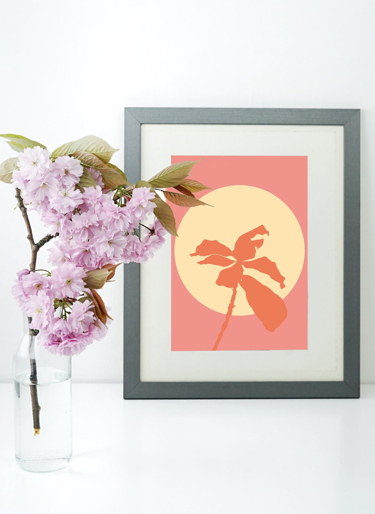 Pink and Yellow Floral Print |  Graphic Floral Print