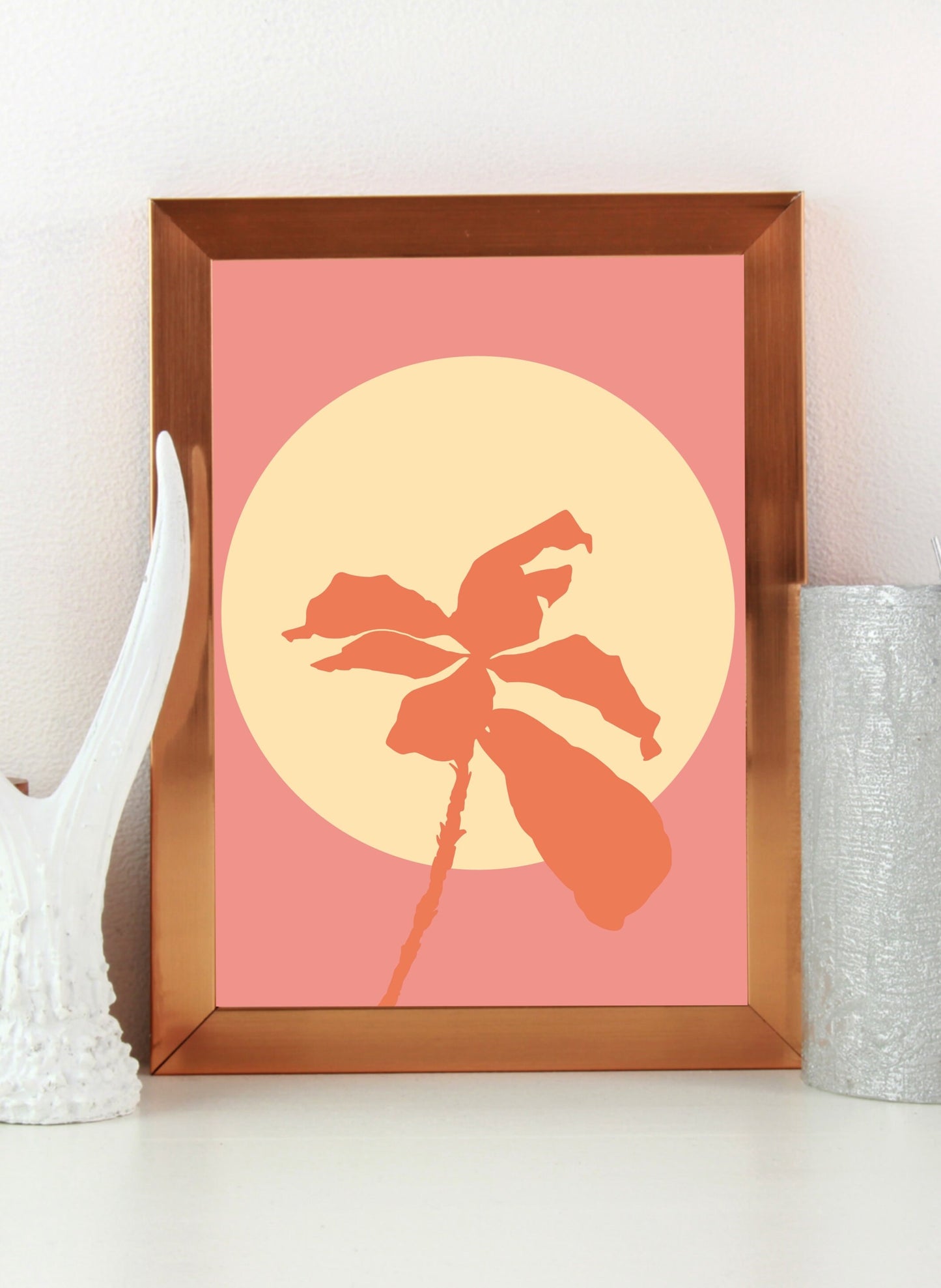 Pink and Yellow Floral Print |  Graphic Floral Print