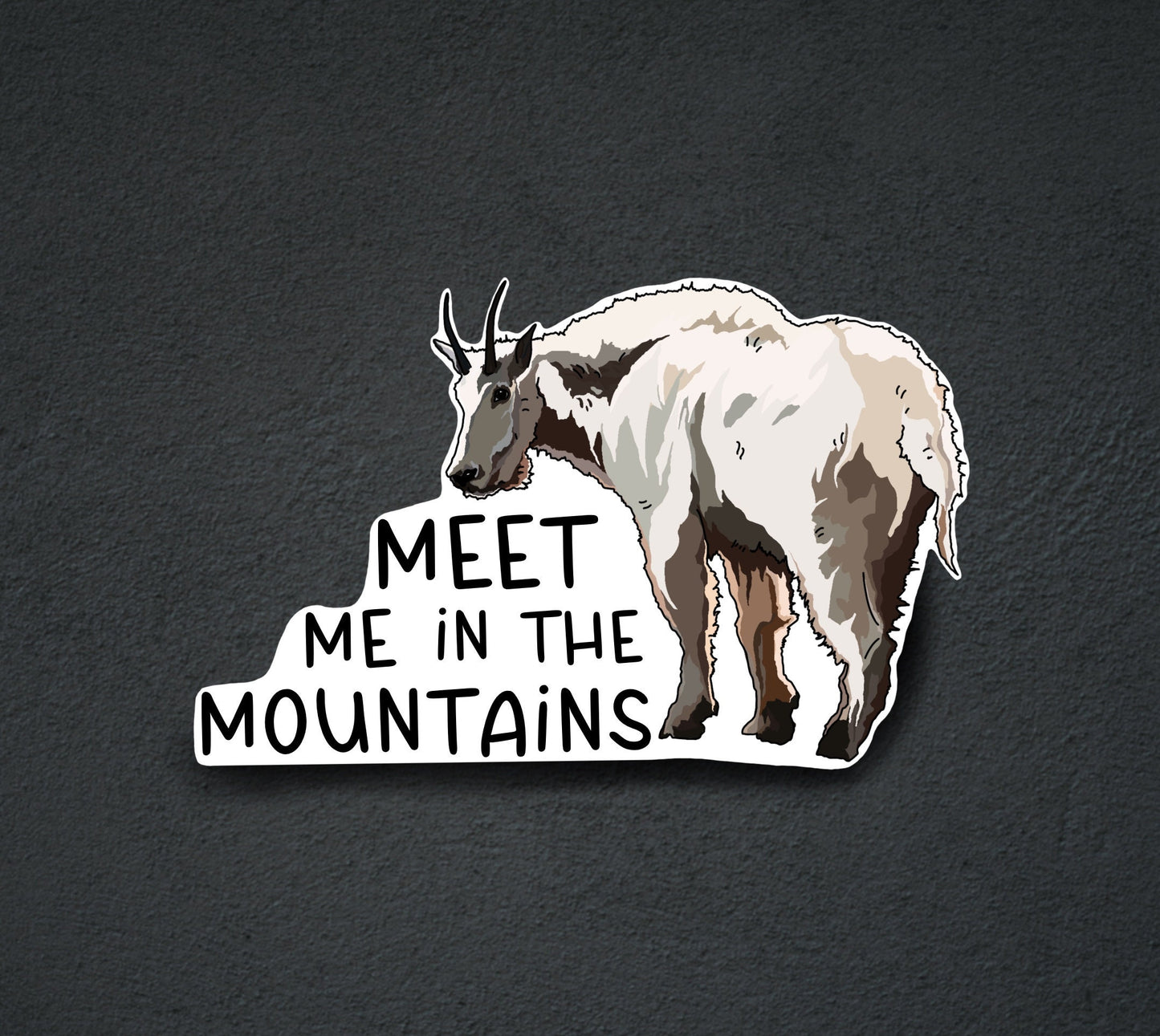 Mountain Goat Sticker Decal | Hiking Vinyl Decal