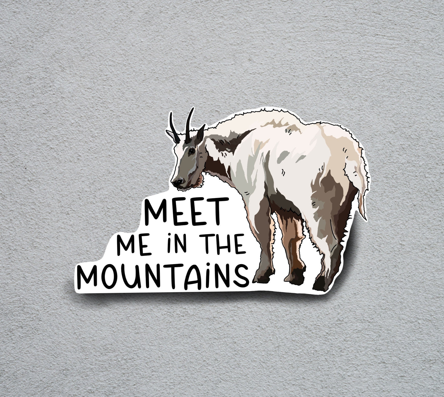 Mountain Goat Sticker Decal | Hiking Vinyl Decal