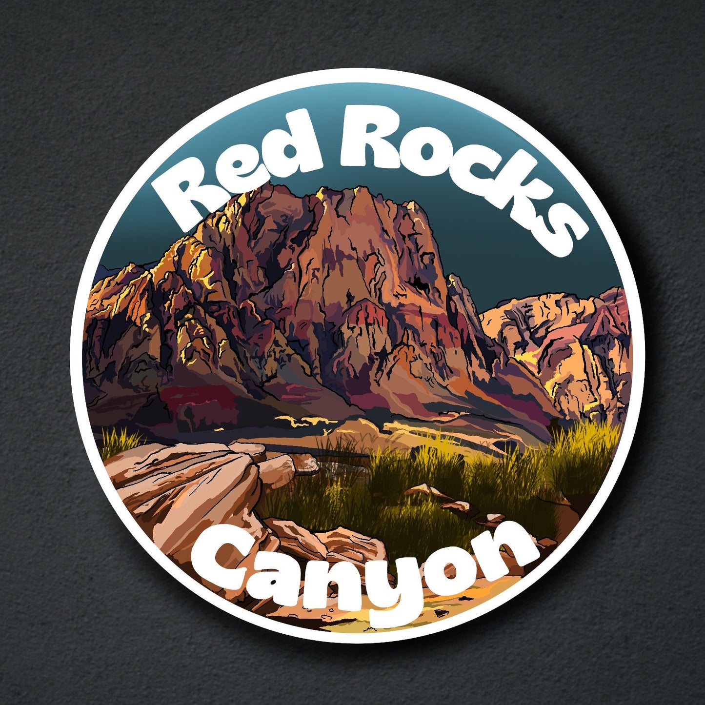 Red Rocks Canyon Sticker | National Parks Vinyl Decal